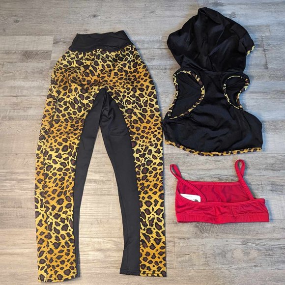 🔥 Cheetah Hip Hop Costume – 3 Piece Set * Child Small - Picture 2 of 6